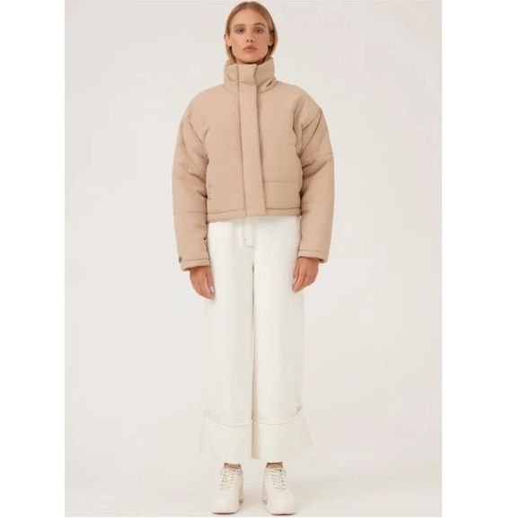 THE FIFTH LABEL Designer Beige Puffer Jacket Women’s Sz S Coat Trendy Fit - Picture 4 of 16